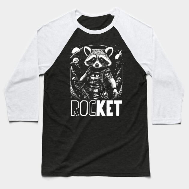 Rockett Racoon Baseball T-Shirt by nezirfon